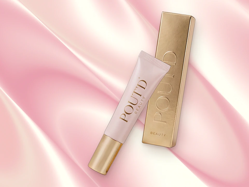 POUT'D Lip Plumper on silk: a glossy, fuller-looking lip plumper that does the job of both gloss and plumper, $25